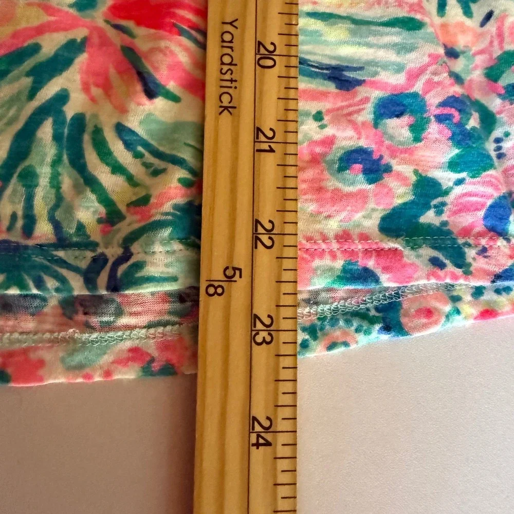 Lilly Pulitzer Essie Sleeveless Top Size S Serene Blue Gypsea Cotton 97864 - Picture 8 of 9